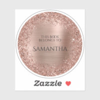 Roze Goud Glitter Folie Dit Boek Is Van Cirkel
