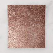 Roze Goud Glitter Pompoenen Herfst Bruiloft (Binnenkant ongevouwen)