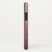 Roze Goud Glitter Zand Visuele Textuur Ombre Licht Case-Mate iPhone Case (Achterkant / rechts)