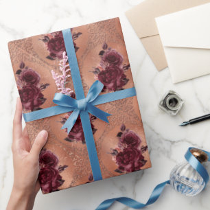 Roze Goud Gotische Halloween Cadeaupapier