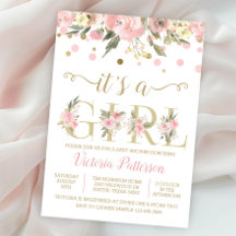 Roze Goud Het Is Een Meisje Baby Shower