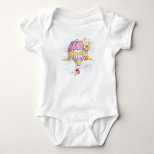 Roze Goud Hete Luchtballon Gepersonaliseerd Romper