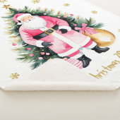 Roze & Goud Japandi Santa Sherpa Deken (3/4)