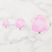 Roze & Goud Katoen Snoep Circus Verjaardagsfeest Confetti (Voorkanten)