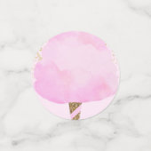 Roze & Goud Katoen Snoep Circus Verjaardagsfeest Confetti (Kleine voorkant)