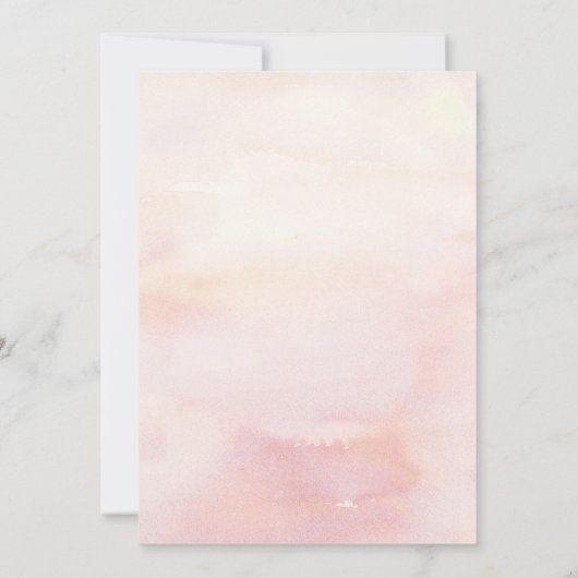 Roze Goud Kleine Pompoen Schattige Elegant Baby sh Kaart (Achterkant)