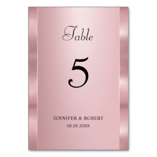 Roze Goud Kleur Elegante Script Moderne Sjabloon Kaart