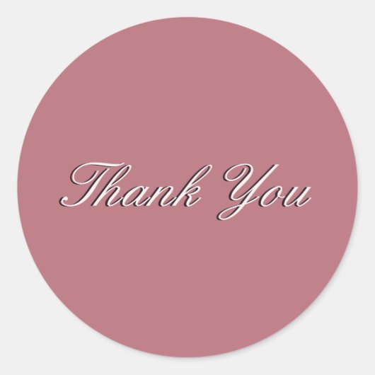 Roze Goud Kleur Minimalistisch Professioneel Dank  Ronde Sticker (Voorkant)