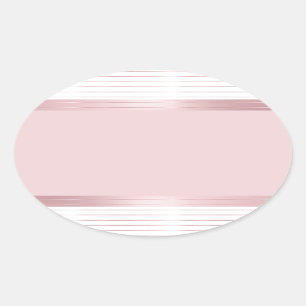 Roze Goud Lege Sjabloon Trendy Elegant Modern Ovale Sticker