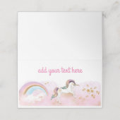 Roze & Goud Magische Regenboog Eenhoorn Party (Buitenkant ongevouwen)