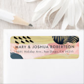 Roze Goud Marine Modern Adreslabel Etiket (Insitu)