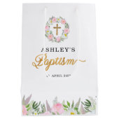 Roze Goud Meisje Doop Medium Cadeauzakje (Achterkant)