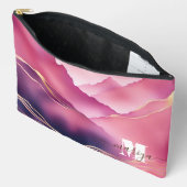 Roze Goud Metallic Marmer naam Etui (Open)