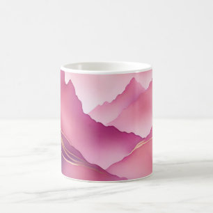 Roze Goud Metallic Marmeren Steen Koffiemok