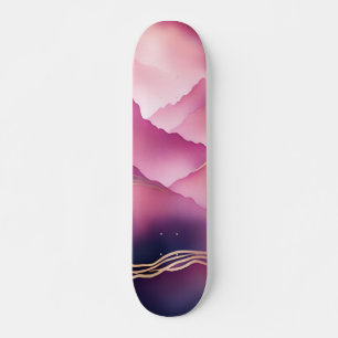 Roze Goud Metallic Marmeren Steen Skateboard