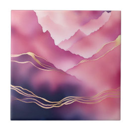 Roze Goud Metallic Marmeren Steen Tegeltje