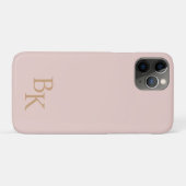 Roze Goud Minimaal Gepersonaliseerd Initiaal Monog Case-Mate iPhone Case (Achterkant (horizontaal))