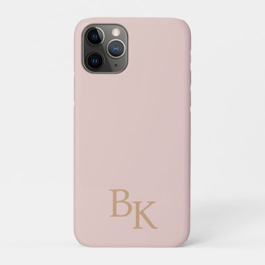 Roze Goud Minimaal Gepersonaliseerd Initiaal Monog Case-Mate iPhone Case (Achterkant)