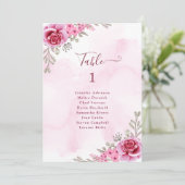 Roze Goud Minimalistische Bloemen Trouwstoelen C K Kaart (Staand voorkant)