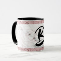 Roze Goud Moderne Glam Marmer & Glitter Decoratie