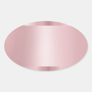 Roze Goud Moderne Lege Sjabloon Elegant Trendy Ovale Sticker