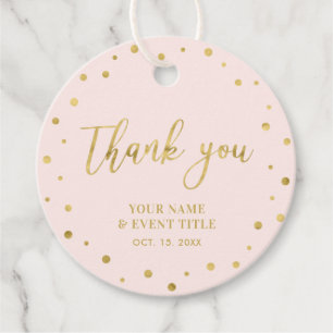 Roze & Goud Moderne Verjaardags Favoriet Bedankt Bedankjes Labels