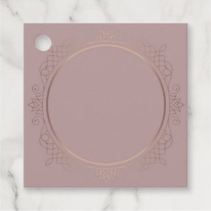 Roze Goud Modieuze Aangepaste Lege Sjabloon Bedankjes Labels