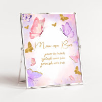 Roze Goud Paarse Vlinder Baby shower Moeder Osa Ba