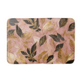 Roze Goud Populair Boho Leaves Collectie Badmat (Voorkant)