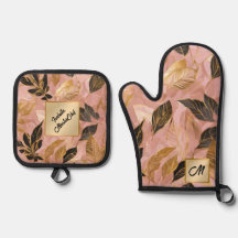 Roze Goud Populair Boho Leaves Collectie