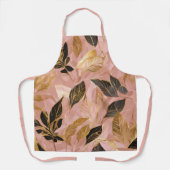 Roze Goud Populair Boho Leaves Collectie Schort (Voorkant)