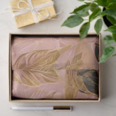 Roze Goud Populair Boho Leaves Collectie Tissuepapier (Geschenk)