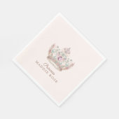 Roze Goud Prinses Kroon Sprookje Verjaardag Servet (Hoek)
