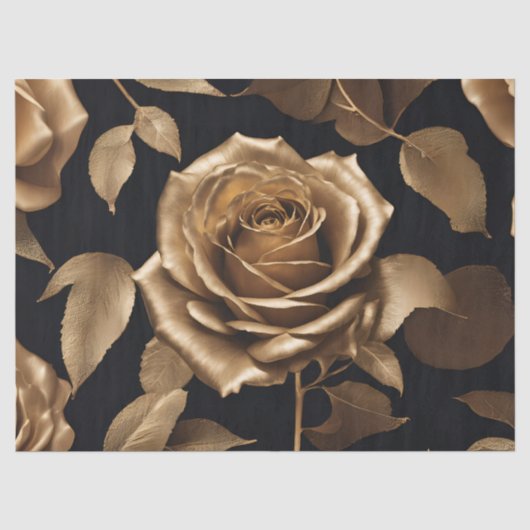 Roze Goud Roos Tissuepapier (Voorkant)