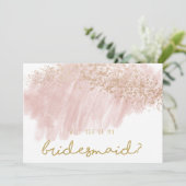 Roze goud roos zwarte spuitnevel kaart (Staand voorkant)