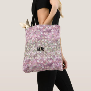 Roze Goud Roze Bokeh Glitter Zeemeermin Persoonlij Draagtas