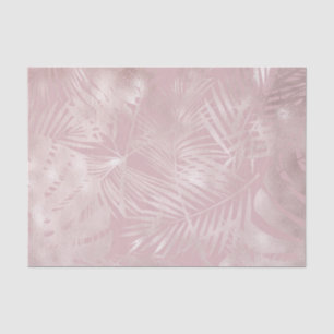 Roze Goud Roze Botanische Tropische Palmboom Blade Tissuepapier