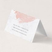 Roze Goud Roze Geborsteld | Marmer | Klassiek Mono Visitekaartjes (Achterkant)