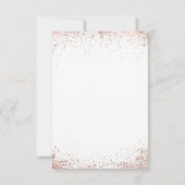 Roze Goud Roze Glam Moderne Chic Trouw RSVP (Achterkant)