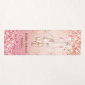 Roze goud roze glinsterend ballet dans school stud yogamat (Voorkant (horizontaal))