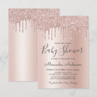 Roze Goud | Roze Glitter Folie Baby Shower