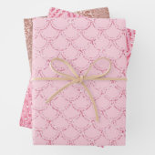 Roze Goud Roze Glitter Modieuze Inpakpapier Vel (In situ)