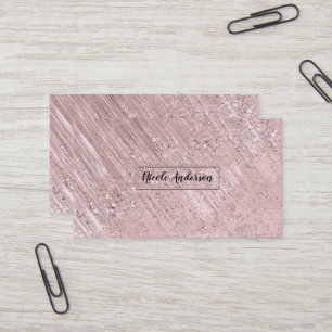 Roze Goud Roze Glitters Glamour Moderne Chic Visitekaartje