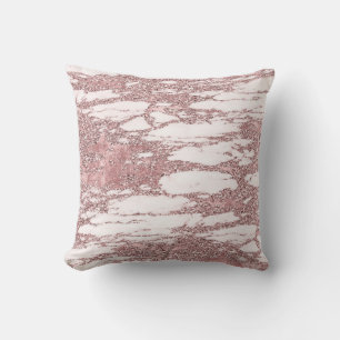 Roze Goud Roze Glitters Glanzend Marmer Glamour Tr Kussen