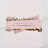 Roze Goud & Roze Label Prijzen & Diensten Flyer (Achterkant)