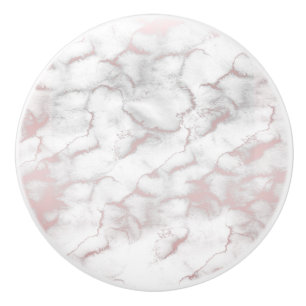Roze Goud Roze Marmer Modern Chic Trendy Keramische Knop