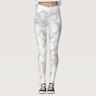 Roze Goud Roze Marmer Modern Chique Trend Leggings