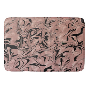 Roze Goud Roze Metallic Marmer Werveling Badmat