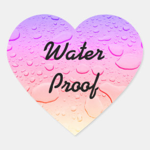 Roze Goud Roze Ombre Waterdichte Druppels Spatvrij Hart Sticker