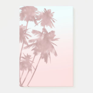 Roze Goud Roze Palmen Strand Ombre Palmboom Meisje Post-it® Notes